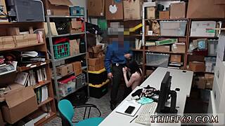 hey policeman catches crimson shoplifter and fucks her right there