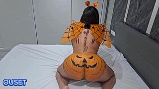 god her big stepsis ass wouldnt let me sleep halloween oiled shaking huge cheeks