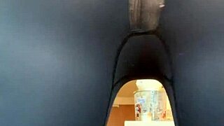 Pawg bends stretches ripping tight pants exposing curves