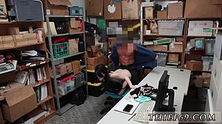 hey policeman catches crimson shoplifter and fucks her right there