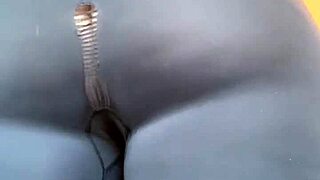 Pawg bends stretches ripping tight pants exposing curves