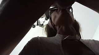 whoa, 30 minutes of this milf slurping cock in sunglasses then swallowing every drop