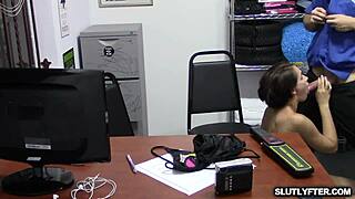 Stud Fingers Natalie's Pierced Clit as She Rides His Cock Hard