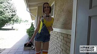 andi rye bounces on boss cock with sloppy deepthroat and cum covered face