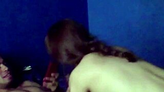 latina housewife machine-fucks neighbor's cock rough while drunk hubby chills nearby