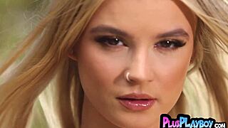 perfect blonde teen sky wonderland strips rips clothes bares natural tits pussy