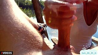 Shocking! Milf Jerks Stranger Off Publicly for Cash