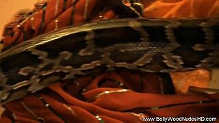 exotic asian snake lover babe strips nude teasing her sensual curves erotically