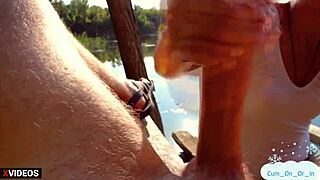 Shocking! Milf Jerks Stranger Off Publicly for Cash