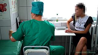 Nurse Stretches Patient in Gyno Exam with Vibrator Toys