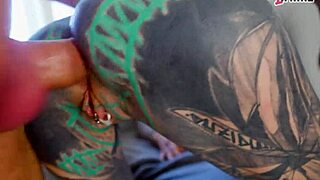 Tattooed goth anuskatzz gapes double anal in gangbang, ends with huge facial cumshot