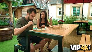 Latin babe gets so horny for old guys massive cock pounding