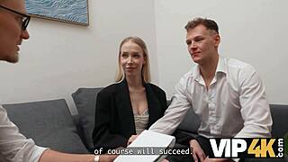 hey nata gold shows up for the wrong casting and ends up with her pussy pounded
