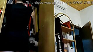 that italian babe farts right on your face in bedroom worship her chubby ass and hairy pussy