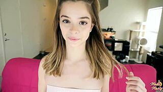 cute slut molly little teases endlessly in pov foot lick and pussy play by nade nasty