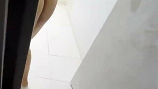 stepmom's juicy ass shakes while cleaning bathroom? wanna jerk off watching her?