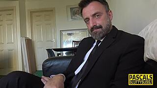 scottish sub deepthroats dom in pantyhose bdsm rough