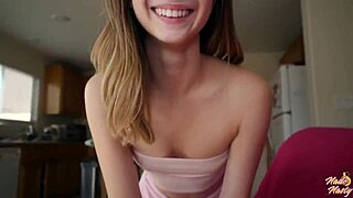 cute slut molly little teases endlessly in pov foot lick and pussy play by nade nasty