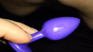 Cowgirl plugs ass while riding big cock close-up pov monster dick pounding