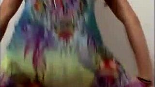 The twerking girl sways her hips seductively in a mesmerizing dance display