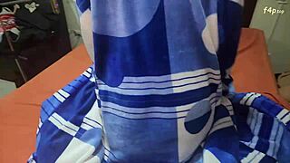 Oops stepbro tears blanket and shoves cock deep in big ass latina's tight 18+ anal closeup