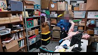 Little devil Catarina Petrov caught shoplifting so officer handcuffs strips and punishes her hard