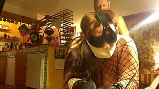 augusta bound blindfolded choked gagging on cock doggystyle all night submissive