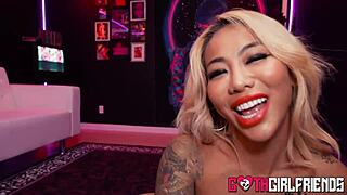 inked hottie victoria liu rides that huge cock like a pro