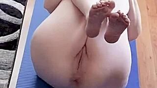 see this milf's perfect pussy yoga? it's made for jerking off to every hot stretch pose!