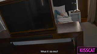 omg what if i told ya horny stepmom shares that hotel bed spooning stepson's huge cock all nite??