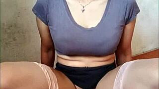 Shemale Rides Dildo After Hot Masturbation