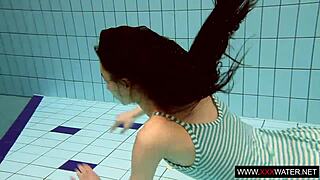 i'm that brunette with long hair loving my underwater pool fun