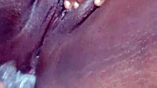 watch these ebony sluts double penetrate with huge dildos squirting