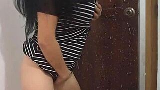 stepmother flashes buttocks seductively before wedding dance tease