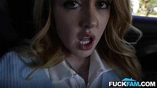oops, fucking in backseat while stepmom isn't watching... dee williams, penelope snaps, joshua lewis