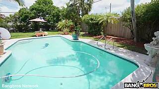 I can't stop staring at her underwater ass and massive jiggling tits begging for creampie.