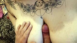 Check out this big tits Italian getting a hot cumshot