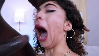 Lady Ana takes double anal penetration from five black cocks