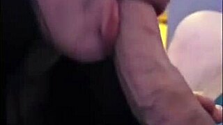 daddy watches close-up sloppy blowjob from big tits curvy wife handjob tease cumshot