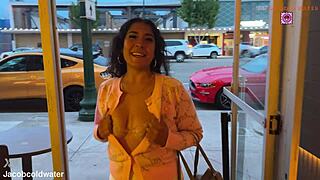 Latina throat goddess from tinder chokes on cock with her dripping wet pussy waiting