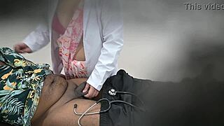 Lady Doctor Squeezes Big Tits On Patient In Hospital