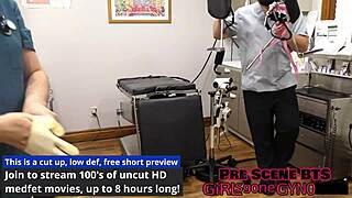 tyler lynn's latex glove dental exam gets close-up with mouthful cum