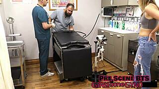 tyler lynn's latex glove dental exam gets close-up with mouthful cum