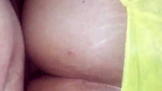 Wife Bent Over in Stockings Takes Hard Doggy Pounding