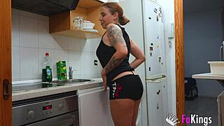 curvy alma's big tits bounce as she takes huge cock!