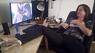 check out this satin corset slut getting doggystyle pounded with dirty pov rimjob talk 