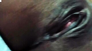 Skinny Brazilian ebony wife flashes and fingers her juicy pussy for hubby