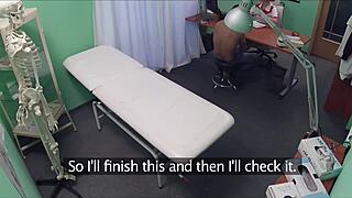 hidden camera catches curvy nurse and doctor patient in cabinet play