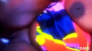Picture a fat ebony with huge natural tits and big pussy lips screaming as massive black cock stretches her wide