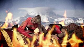 Angel Dark, Carly, Nataly D'Angelo, Michelle Thorne Lesbian Foursome